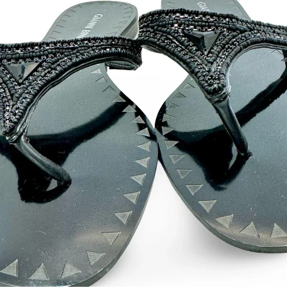 Gianni Bini Beaded Black Sandals Size 8.5! - Picture 2 of 9